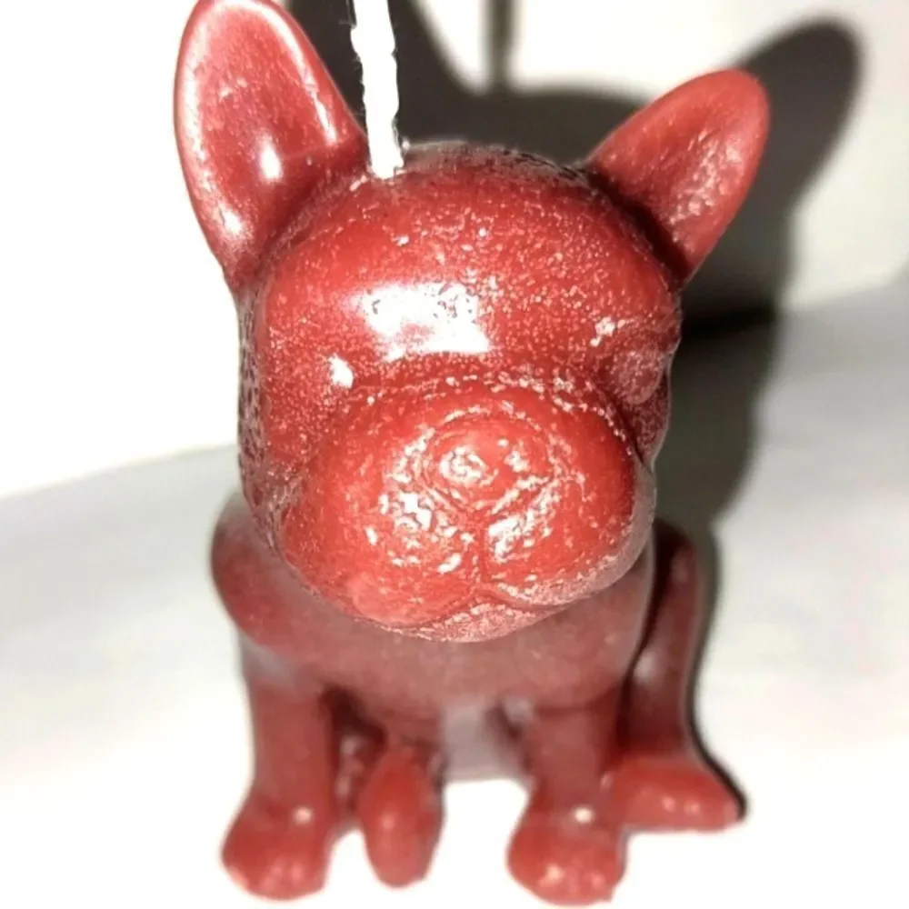 Hand crafted limited edition bull dog candle